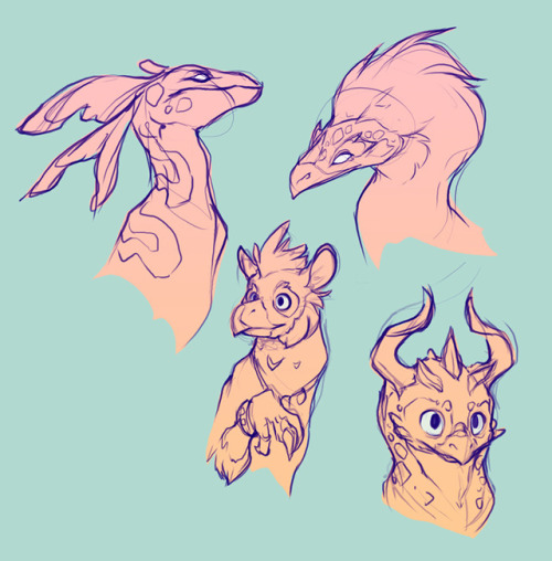 some warm up sketches of some critters