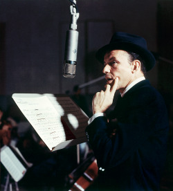 francisalbertsinatra:Frank Sinatra photographed by Sid Avery during the recording of his album Close to You, 1957