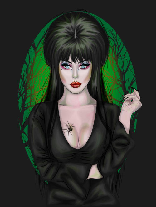 naughtyhalloweenart: Elvira Mistress of the