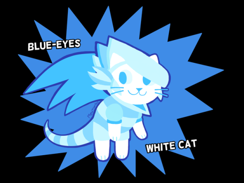 kingplush: mewtwo365: Blue-Eyes White Cat Dragon This legendary kitty is a powerful engine of destru