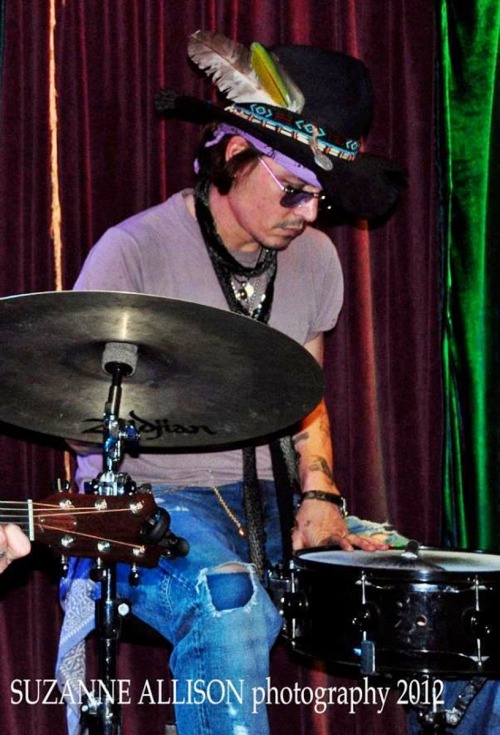 TBT: Johnny Depp, the drummer.As we know, Johnny is a multi instrumentalist, and 10 years ago, on Ma