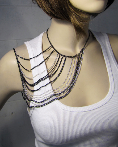 Silver and black plated Body chain jewelry Check out this item and more on 621fashions.com!