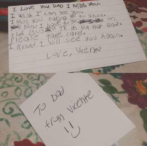 ilovemymariachilife:My brother wrote my dad a letter.