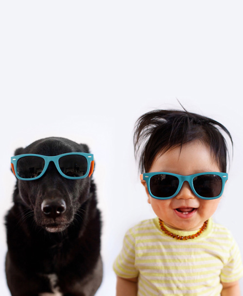 ninjacuffedyochick:  felicianicoley:  mymodernmet:  Lifestyle photographer Grace Chon recently turned the camera on her 10-month-old baby Jasper and their 7-year-old rescue dog Zoey, putting them side-by-side in the some of the most adorable portraits