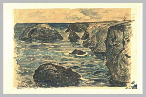 maxime-maufra:Cliffs of the wild coast, 1910, Maxime Maufra