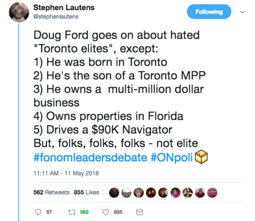 thiswaycomessomethingwicked:  allthecanadianpolitics:  burning-yaungol:  allthecanadianpolitics: Doug Ford is an elite. Pass it on. :) I remember hearing sometime that “Elites” was basically Dogwhistling for Jews  That would not surprise me given