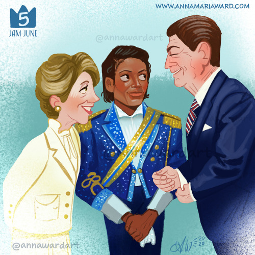 #Jamjune 5. Oopps! I&rsquo;m behind. President Ronald Reagan awards Michael Jackson on May 14, 1