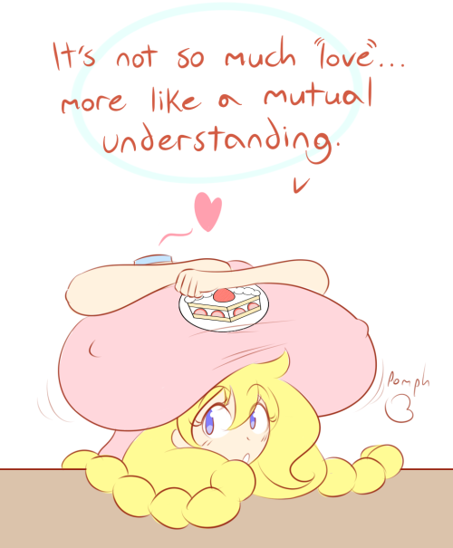 theycallhimcake:  They’re big, they’re in the way a lot, but at the end of the day they’re part of her, and she’s learned to coexist with them. They have their perks, of course… you can imagine that for yourself though. ;3 