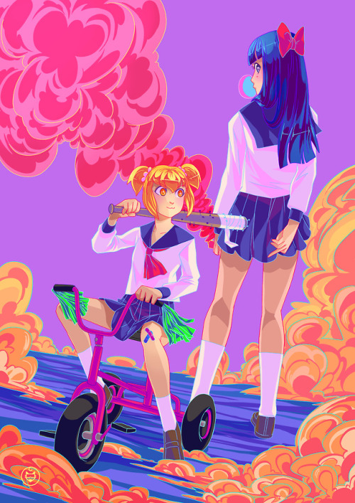 Pop Team Epic in brights.Print available at PerthNova