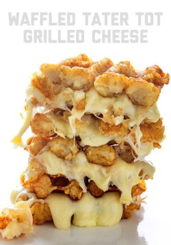 Guardians-Of-The-Food:  Waffled Tater Tot Grilled Cheese