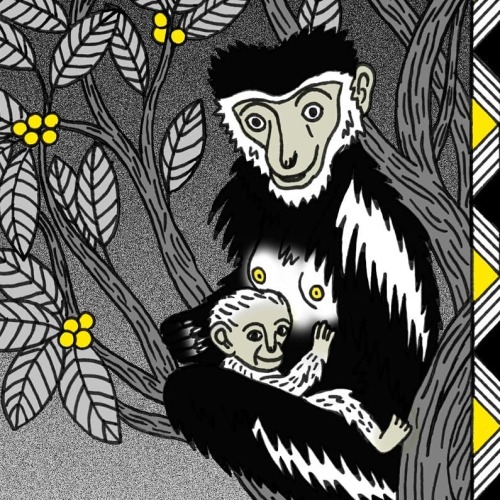 Good news from my master project: I’m still working on it!Colobus polykomos monkey and baby in