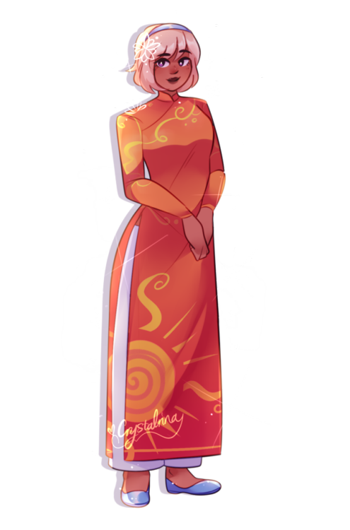 crystalrina: In an ao dai mood today so have a rose!