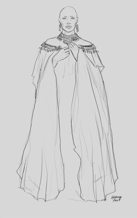 I started working on a Martell family tree drawing and i did Mellario of Norvos first bc shes just s