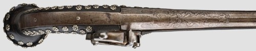 Silver rosette studded miquelet pistol from the Caucuses, 19th century.from Hermann Historica