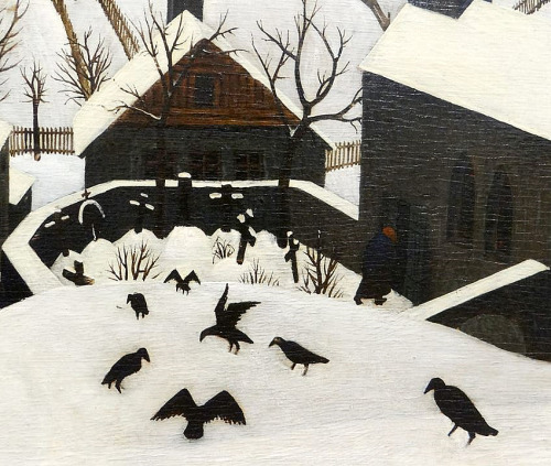 signorformica:Winterlandschaft (detail), Franz Sedlacek ~ 1925• via Bibliothèque Infernale on FB