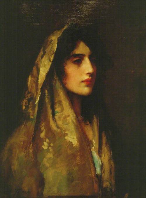 Naomi (1914). Sir Luke Fildes (English, 1843-1927). Woman in a shawl representing the biblical 