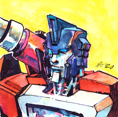 watercolour + ink sketchcards! rodders and perce.