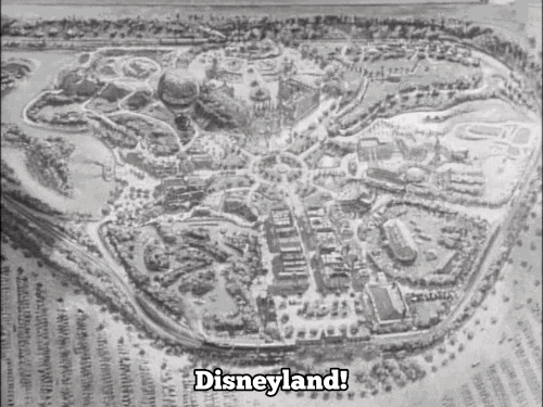  Walt Disney introducing the plans for Disneyland. 