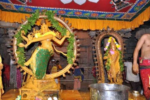 Abhisekha of Shiva Nataraja and Shivakamasundari, Thillai Natarajar Koil, Chidambaram, Tamil Nadu