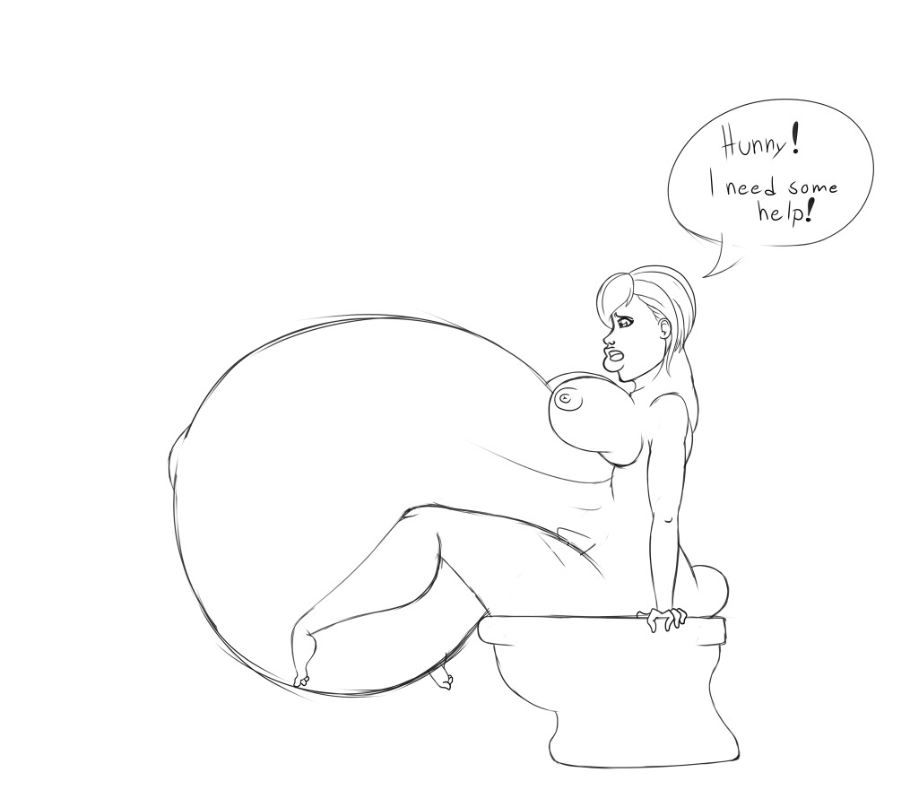 Belly inflation Mrs Incredible sketch 
