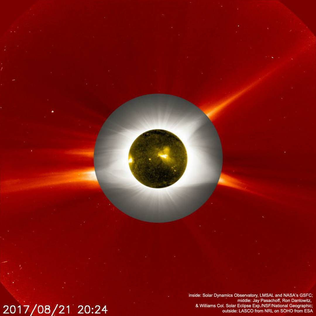 Layers of a Total Solar Eclipse #nasa #apod #sdo #lmsal #gsfc #nsf #lasco #nrl #soho