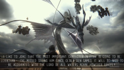 square-enixconfessions:  I like to joke that the most important character in FFXV is going to be Leviathan- I’ve missed seeing him since older gen games. It will be nice to be acquainted with the Lord of all Waters again, however briefly. 