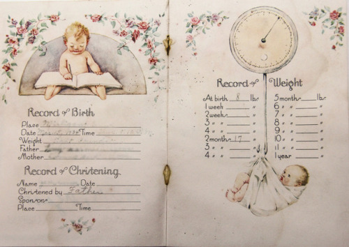 Oh, boy!This baby book was found by a technician when theywere...