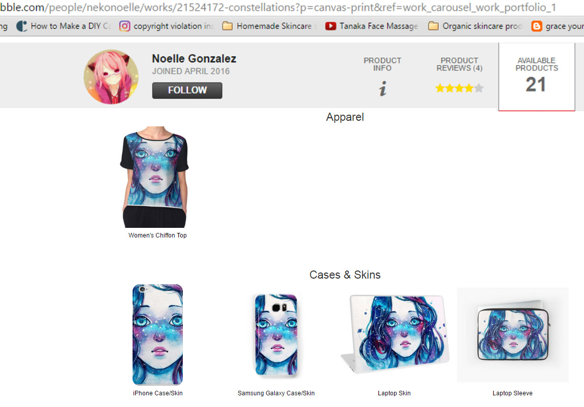 qinni:  So i just found my work being stolen and sold on Redbubble by this user called
