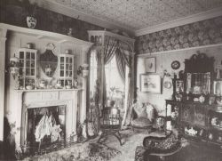 october-seance:  victorian living room via