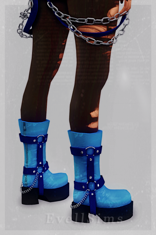 evellsims:Anarchy Shoes✩ 15 Swatches, HQ compatible✩ Unisex, Teen - Elder✩ 6,9k poly, new mesh, prop