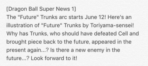 msdbzbabe:  msdbzbabe:  GUESS WHO! THIS IS ALL TRUE, from the official Super twitter page, Trunks will be back June for Dragon Ball Super! Â https://twitter.com/DB_super2015/status/729506276338597888  OMG casual clothes! 