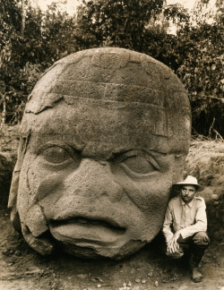 archaeoart:  Olmec head, Veracruz, Mexico,