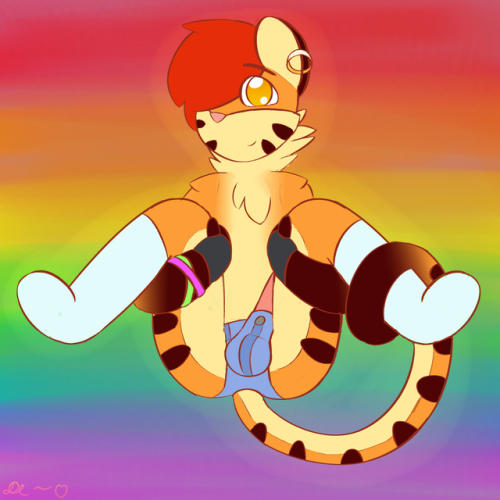 jarvofbutts: thedee-dee: CatBoi Another piece of fanart of Alex! And he looks like he’s going for cuteness this time ;PI love how his tail curls around his leg x3 Thank you, Dee! ^^  Cutieboi~ c: