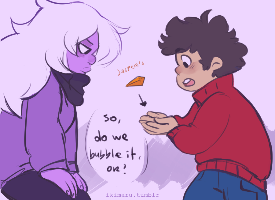 ikimaru:  in which Amethyst makes inappropriate use of Jasper’s nose lmao somebody