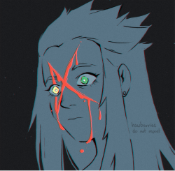 Hawberries:  It’s Not What Hurts The Most[Alt: A Drawing Of Saix In Red And Blue,