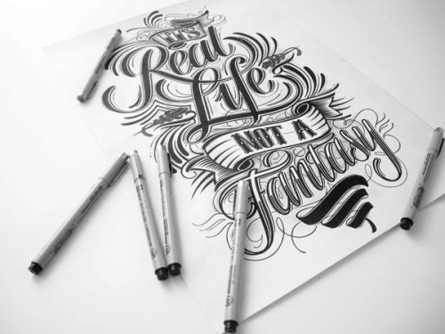 escapekit:  Hand Lettering Collection of hand-drawn lettering & typography designs made in 2013 and beginning of 2014 by Polish designer Mateusz Witczak.