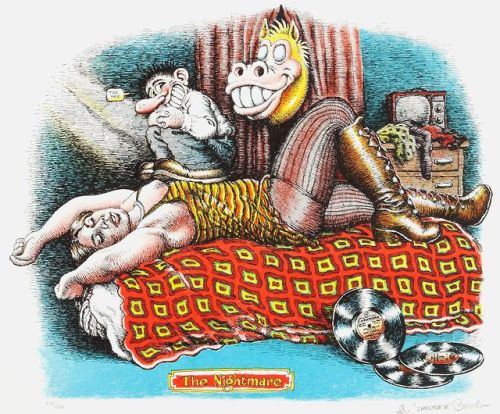 Robert Crumb (1943-), The Nightmare after Henry Fuseli