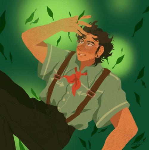 sweaty farmer communing with the trees on the wizard’s floor