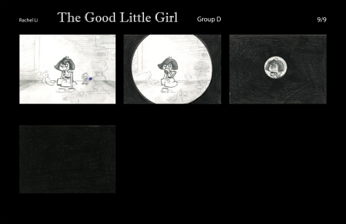 Final story idea developed from the poem “The Good Little Girl”.