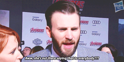 darthtulip: 4/13/15 Avengers Premiere red carpet: Drunk Chris Evans has his secrets revealed