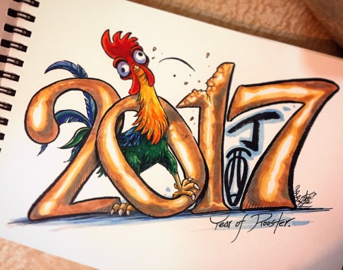 2017, year of rooster ! and of course the Heihei year too btw Moana is going to release(finally) in 