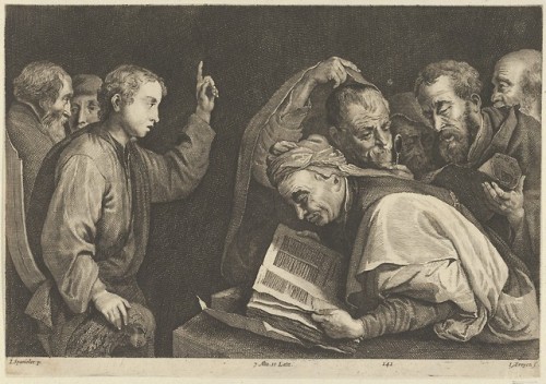 Young Christ among the Doctors, Jan van Troyen after Jusepe de Ribera, 1656-60