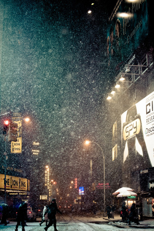 plasmatics-life:  Snow in Manhattan | New York - (by Hugo Lombard)