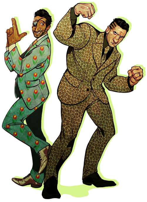 thedaltonsfour:Vargas and Frank in the goofy event suits.My mom is to blame for this. She issued me 