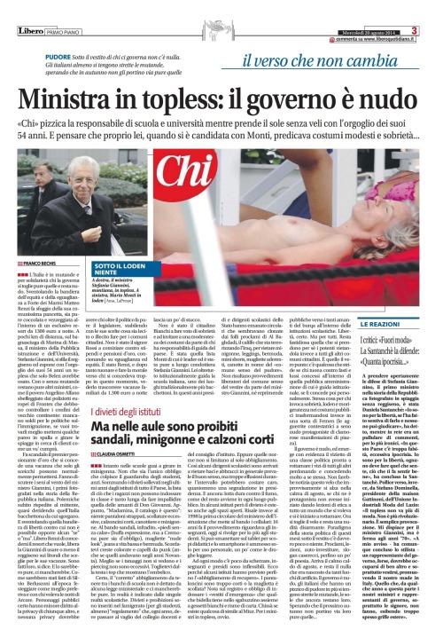 Libero 20 Agosto 2014