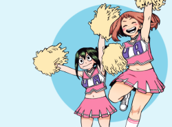 kaizoku-senshi:     bnhaweek ¦ day three ¦ bonds favorite platonic relationship - asui tsuyu &amp; uraraka ochako  