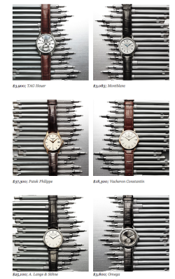 details:  #WorkWear Classic and sleek, these leather-strap timepieces are the professional’s ultimate accessory.