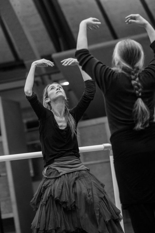 Eleonora Abbagnato, Amandine Albisson and Séverine WestermannCarmen rehearsals, Mats Ek, Paris Opera