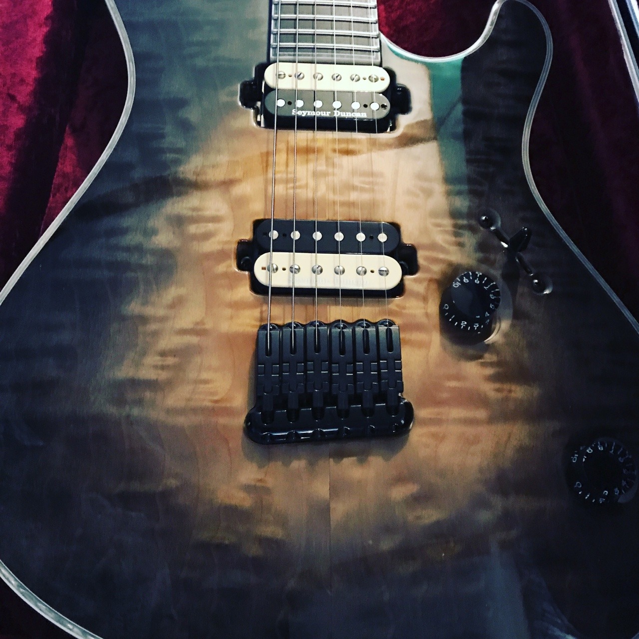 Mayones regius 6 in negative black burst. I&rsquo;m so excited about my new guitar.