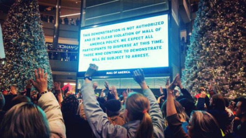 stuffaboutminneapolis:  Mall of America Shut Down by Black Lives Matter Protest via City Pages 